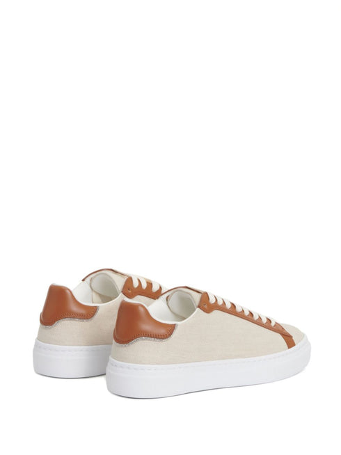 lace-up two-tone sneakers